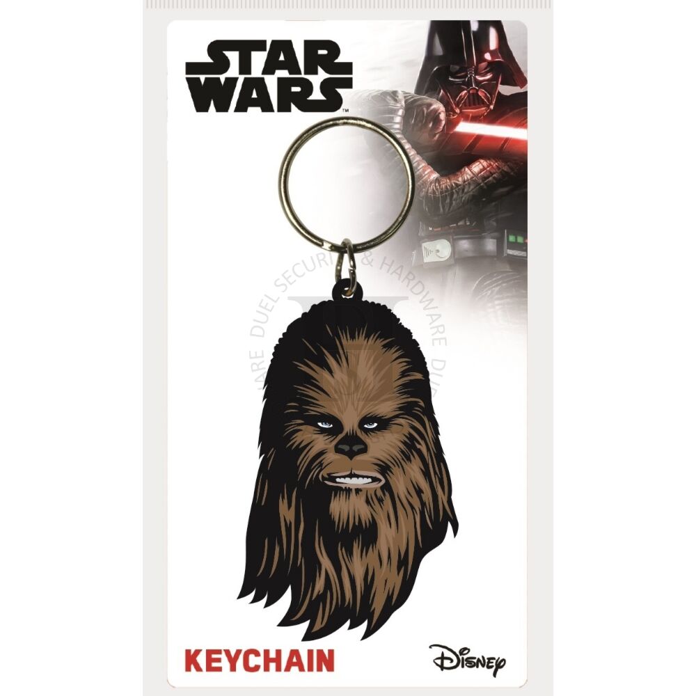 Star Wars RK38346C Chewbacca Licenced Rubber Keychain Keyring