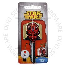 Star Wars DARTH MAUL Painted Licensed Universal 6-Pin Cylinder Key Blank