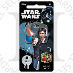 Star Wars Han Solo Painted Licensed Universal 6-Pin Cylinder Key Blank