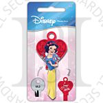 Disney Snow White Heart Shaped Head Licensed Universal 6 Pin Cylinder Key Blank