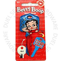 Fleischer Studios UL2-B8 Betty Boop Red Hot Mama Licensed 6-Pin UL2 Universal Cylinder Key Blank