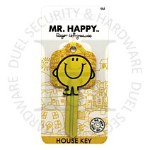 Mr Men KEY00094C Mr Happy Licensed UL2 Universal 6-Pin Cylinder Key Blank