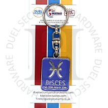 Key Collectables CA059P Pisces Enamel Coloured Rectangular Glossy Zodiac Sign Key Ring