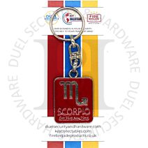 Key Collectables CA059S Scorpio Enamel Coloured Rectangular Glossy Zodiac Sign Key Ring