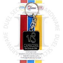 Key Collectables CA059CA Capricorn Enamel Coloured Rectangular Glossy Zodiac Sign Key Ring