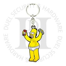 The Simpsons Homer Simpson Beer Enamelled Licensed Keychain-Keyring
