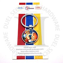 Key Collectables Disney Lady And The Tramp 25mm Glass Cabochon Keychain