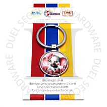 Key Collectables Cute Baby Elephant Pink 25mm Glass Cabochon Keychain