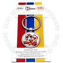 Key Collectables Disney Mickey & Minnie Mouse 25mm Glass Cabochon Keychain