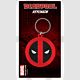 Marvel RK38555 Deadpool Shield Licensed Rubber Keychain-Keyring