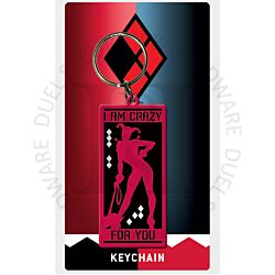DC Comics RK38990C Harley Quinn Retro Licensed PVC Rubber Keychain Key Ring