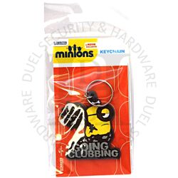 Illumination Entertainment RK38407C Minions Going Clobbing PVC Rubber Keychain